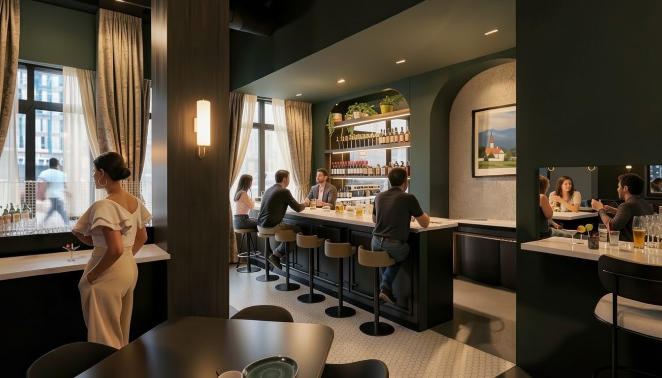 The Remedy bar on the vault level at 929 Walnut